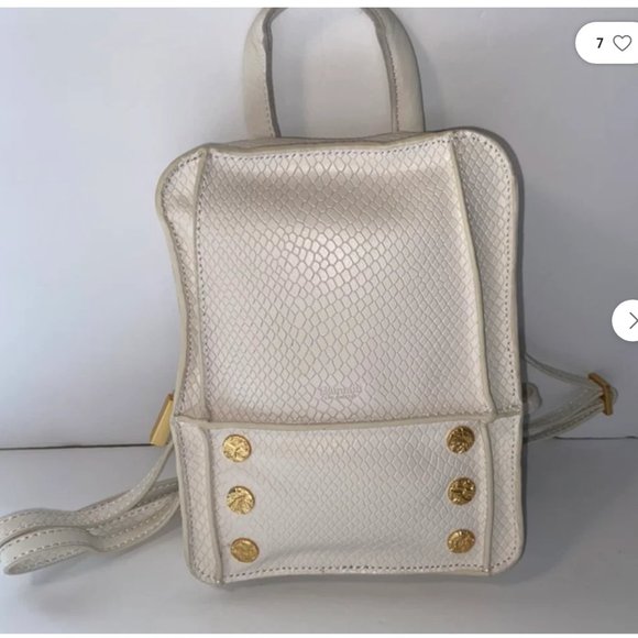 Hammitt Hunter Mini Marshmallow White Snake Mini Backpack Purse - Picture 6 of 7